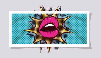 Fototapete Sinnliche Lippen im Pop Art Stil