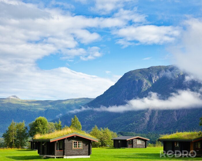 Fototapete Skandinavische Berglandschaft