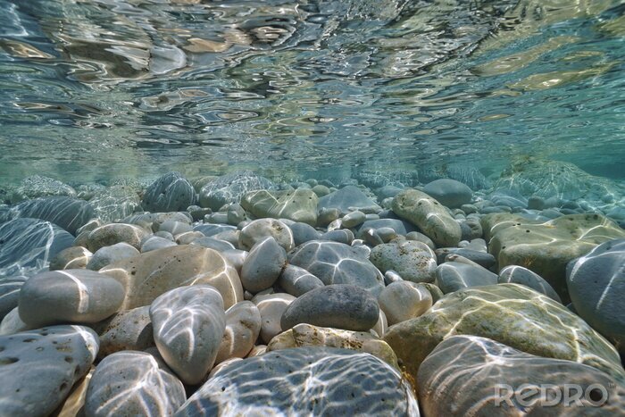 Fototapete Steine unter Wasser 3D