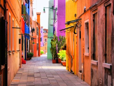 Straße von venedig in vielen farben