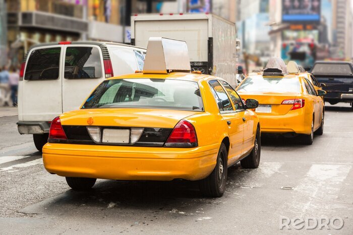 Fototapete Taxis zwischen Autos