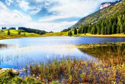 Wasser Lichtungen und Berge