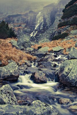 Fototapete Wasserfall in Bewegung