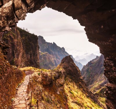 Fototapete Weg auf Felsen