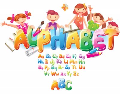 Poster Alphabet für Kleinkinder