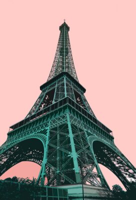 Poster Eiffel Tower - retro 