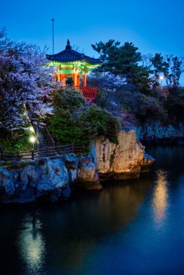 Poster Eine Nacht auf der koreanischen Insel Jeju