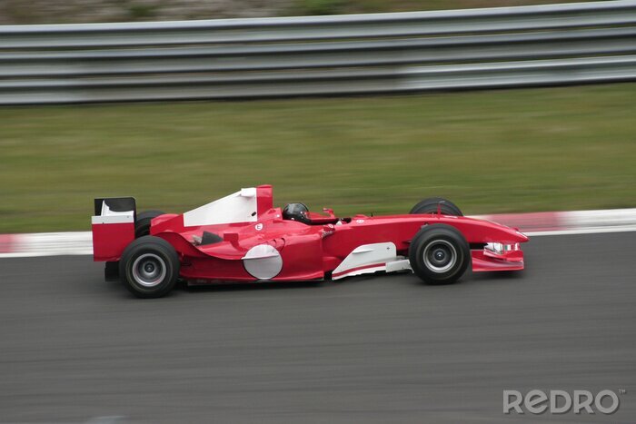 Poster Formel 1 Auto auf der Strecke