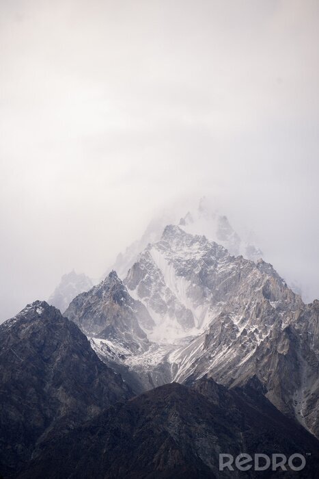 Poster Foto verschneiter Berge