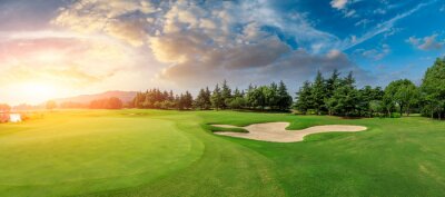 Poster Golfplatz im Sonnenschein