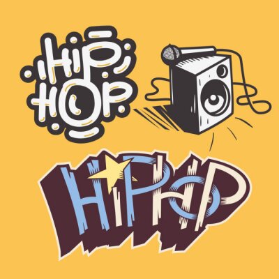 Poster Hip-Hop-Graffiti in Farbe