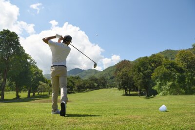 Poster Junger Golfer