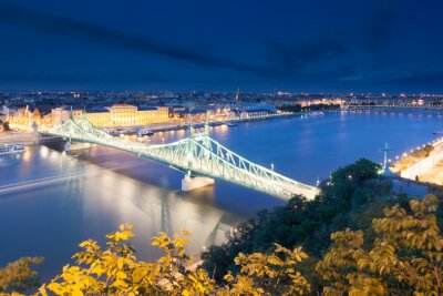 Poster Liberty Bridge beleuchtet