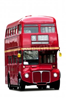 Poster Londoner roter Bus klassisch