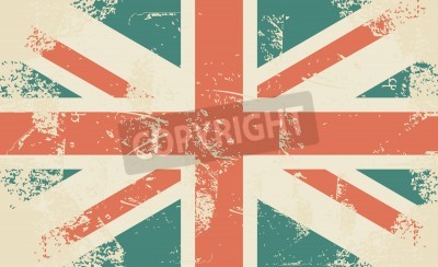 Poster Londoner Vintage-Flagge