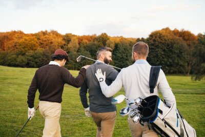 Poster Männer spielen Golf