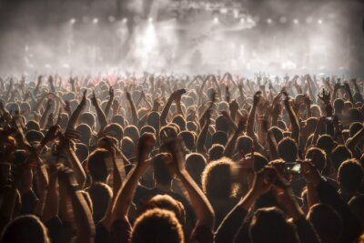 Poster Menschenmenge bei einem Rockkonzert