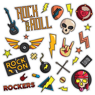 Poster Rock and Roll Symbole