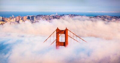 Poster San Francisco Golden Gate im Nebel