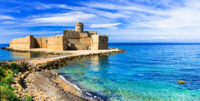 Poster Schloss am Meer in Italien