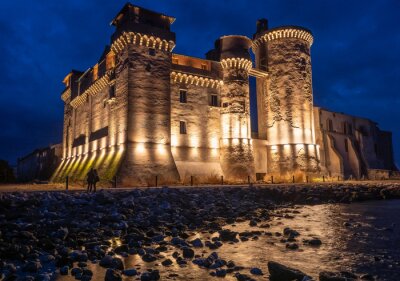 Poster Schloss bei Nacht