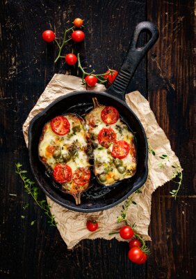 Poster Toasts mit Tomaten und Käse