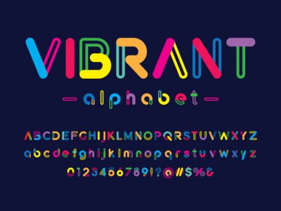 Poster Vektorgrafik mit Alphabet