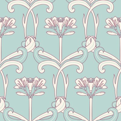 Sticker Art-Deco-Blumenmuster