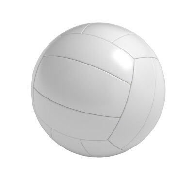 Sticker Leerer Volleyballball isoliert mit Beschneidungspfad