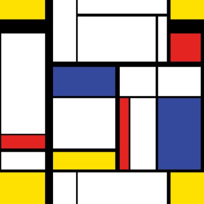 Tapete Bauhaus Retro Mondrian