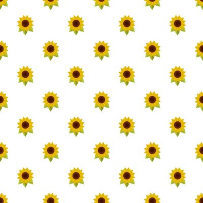 Tapete Natural sunflower pattern seamless vector repeat for any web design