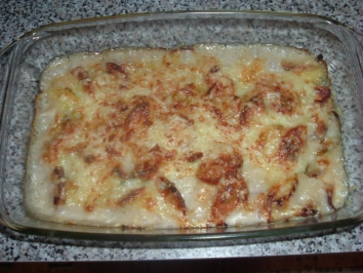 AUFLAUF: ÜBERBACKENE BECHAMEL-KARTOFFELN - Rezept