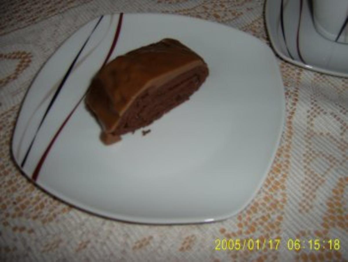 Biskuitrolle a la Sacher - Rezept