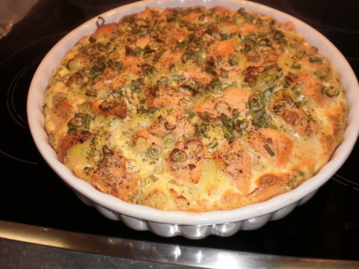 Lachs-Kartoffel-Quiche - Rezept