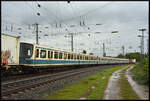 Stern & Hafferl Verkehrsgesellschaft (STH) 248 999-5 beförderte am 02.10.2024 drei Münchner U-Bahnen (B-Wagen) durch Würzburg nordwärts.