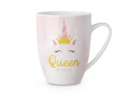 Geschenk fuer Dich Becher Einhorn Queen of the day 0 25l