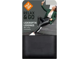 NUR DIE Damen Leggings in Leder Optik Relax Go