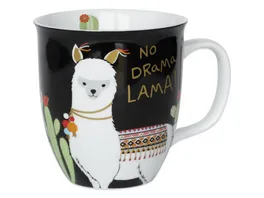 Happy Life Kaffee Tasse mit Lama Tier Motiv No Drama Lama 45544