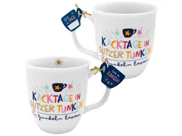 H PPYlife Tasse Kacktage in Glitzer tunken