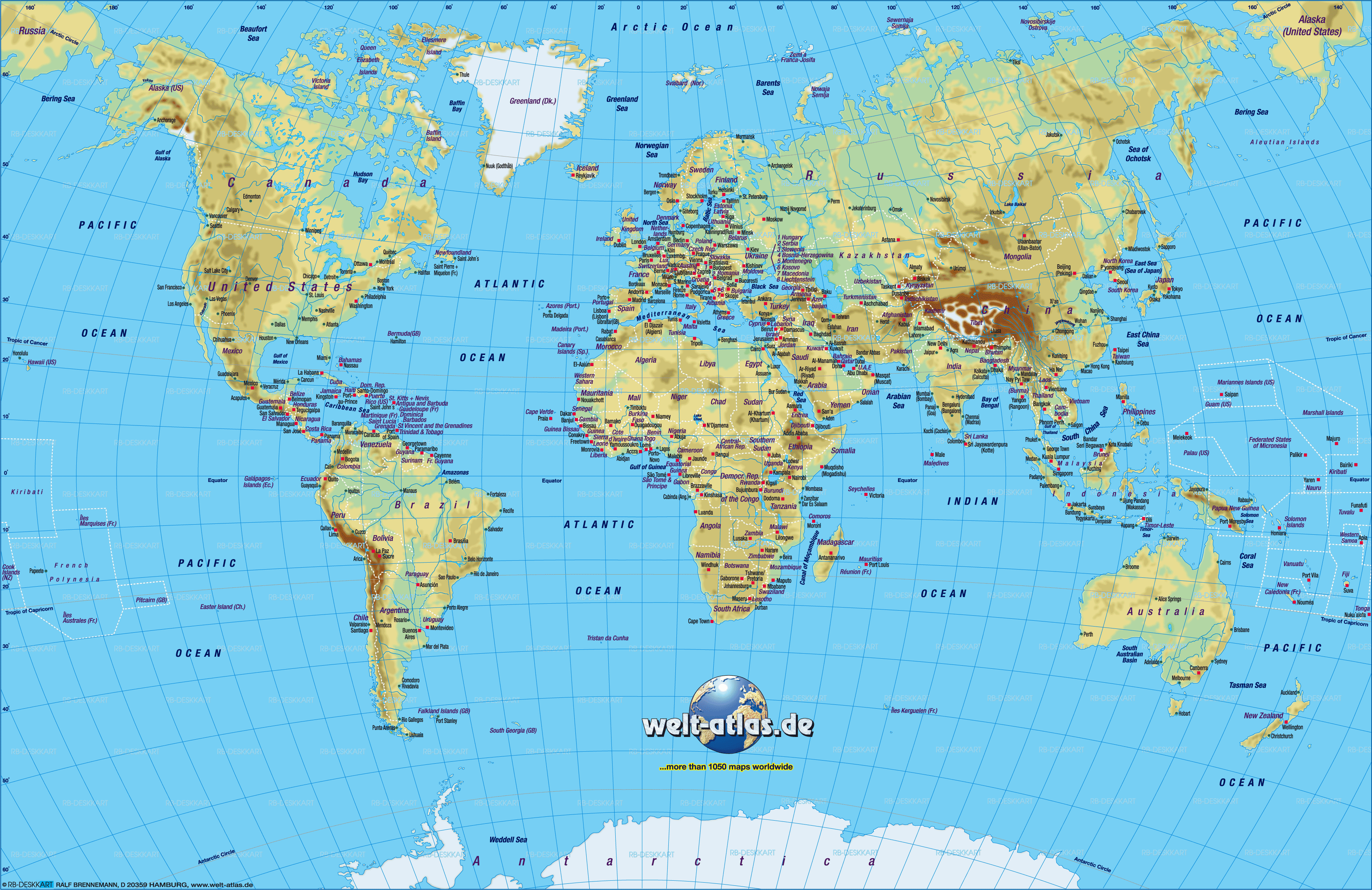 Detailed Map Of The World