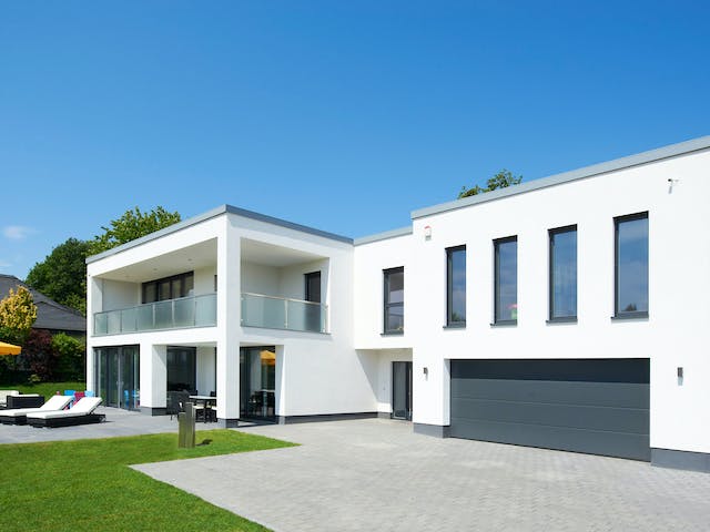 Fertighaus Calando von Büdenbender Hausbau, Cubushaus Außenansicht 1