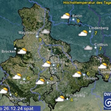 Sachsen-Anhalt Wetter am 2. Weihnachtstag