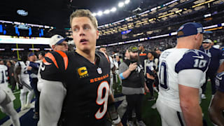 Joe Burrow (28) von den Cincinnati Bengals feierte den Sieg gegen die Dallas Cowboys – währen bei in sein Haus eingebrochen wurde