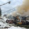 In diesem ehemaligen Kinderheim in Mittelberg im Kleinwalsertal (Vorarlberg) ist am Mittwochmittag, 18.12.2024 ein Feuer ausgebrochen.