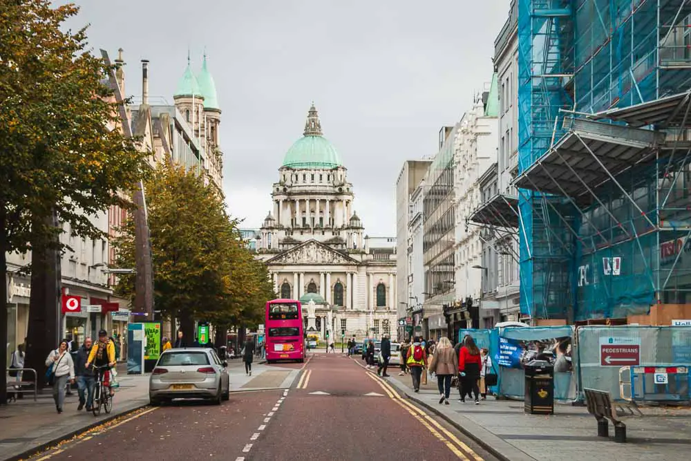 Straße in Belfast in Nordirland