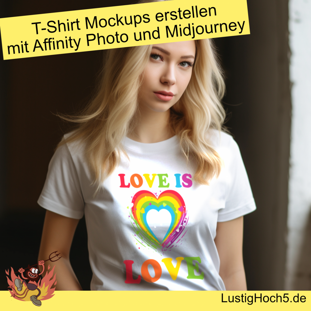 T-Shirt Mockups erstellen mit Affinity Photo und Midjourney