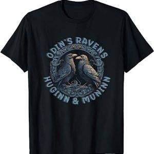 Odins Raben Huginn und Muninn Wikinger Nordische Mythology T-Shirt