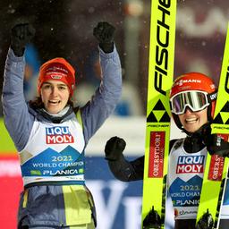 Selina Freitag (l.) und Katharina Schmid bei der WM 2023