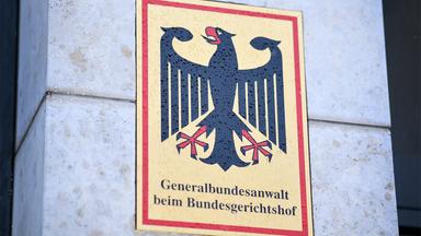 Ein Schild mit der Aufschrift Generalbundesanwalt beim Bundesgerichtshof