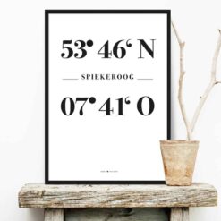 Poster Koordinaten Spiekeroog